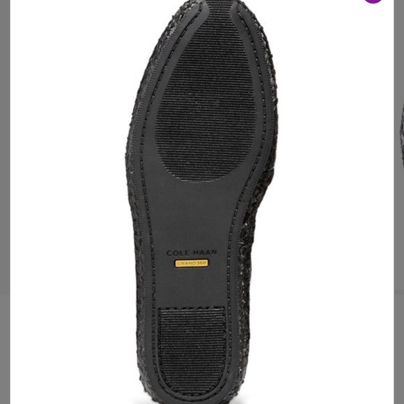 NIB Cole Haan | Black & Ivy Beverly Cloudfeel Knott Leather Espadrilles … - Picture 5 of 10